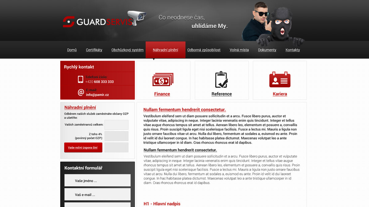 Guard Servis website preview