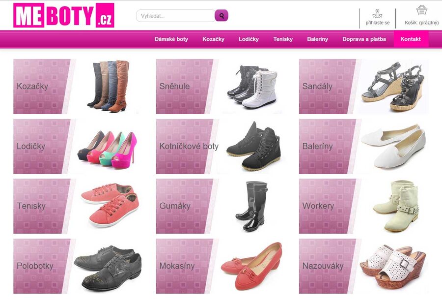 Ukázka e-shopu MEBOTY.cz