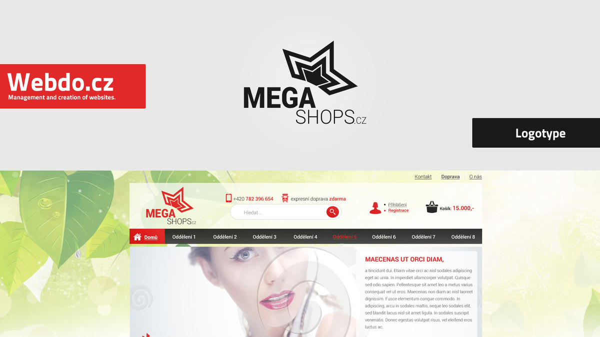 MegaShops.cz online store preview